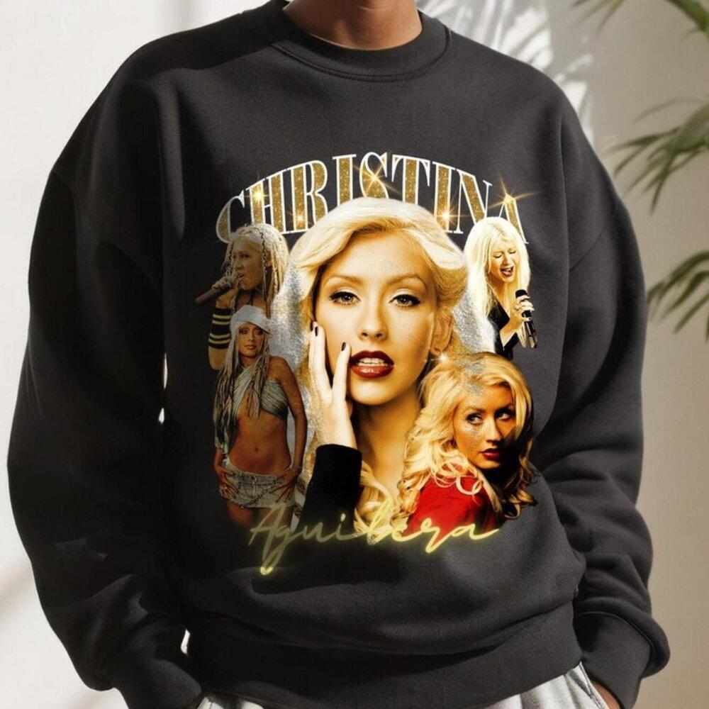 Retro Christina Aguilera Christina Aguilera Bootleg Rap Y2K Sweatshirt